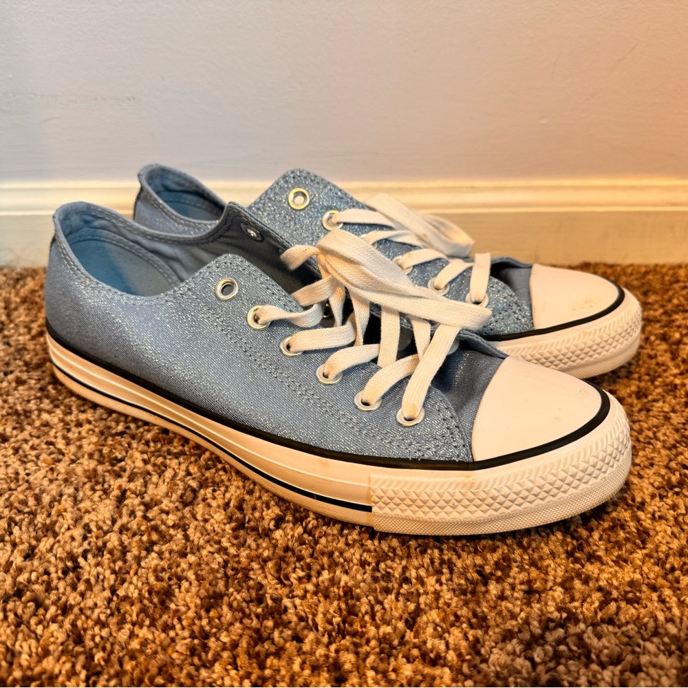 Converse sparkly blue
